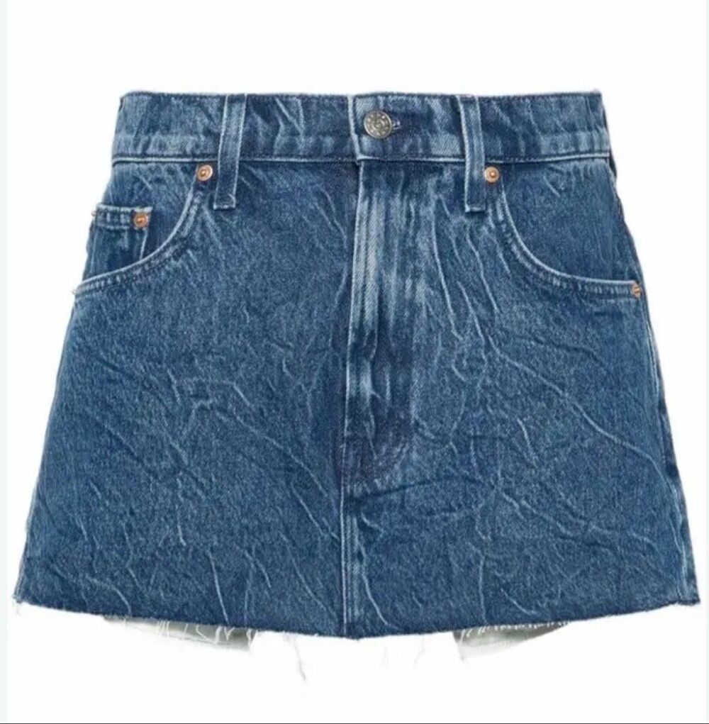 Snacks! by MOTHER The Fun Dip Micro Cut Skirt in snap, crackle, pop size 29